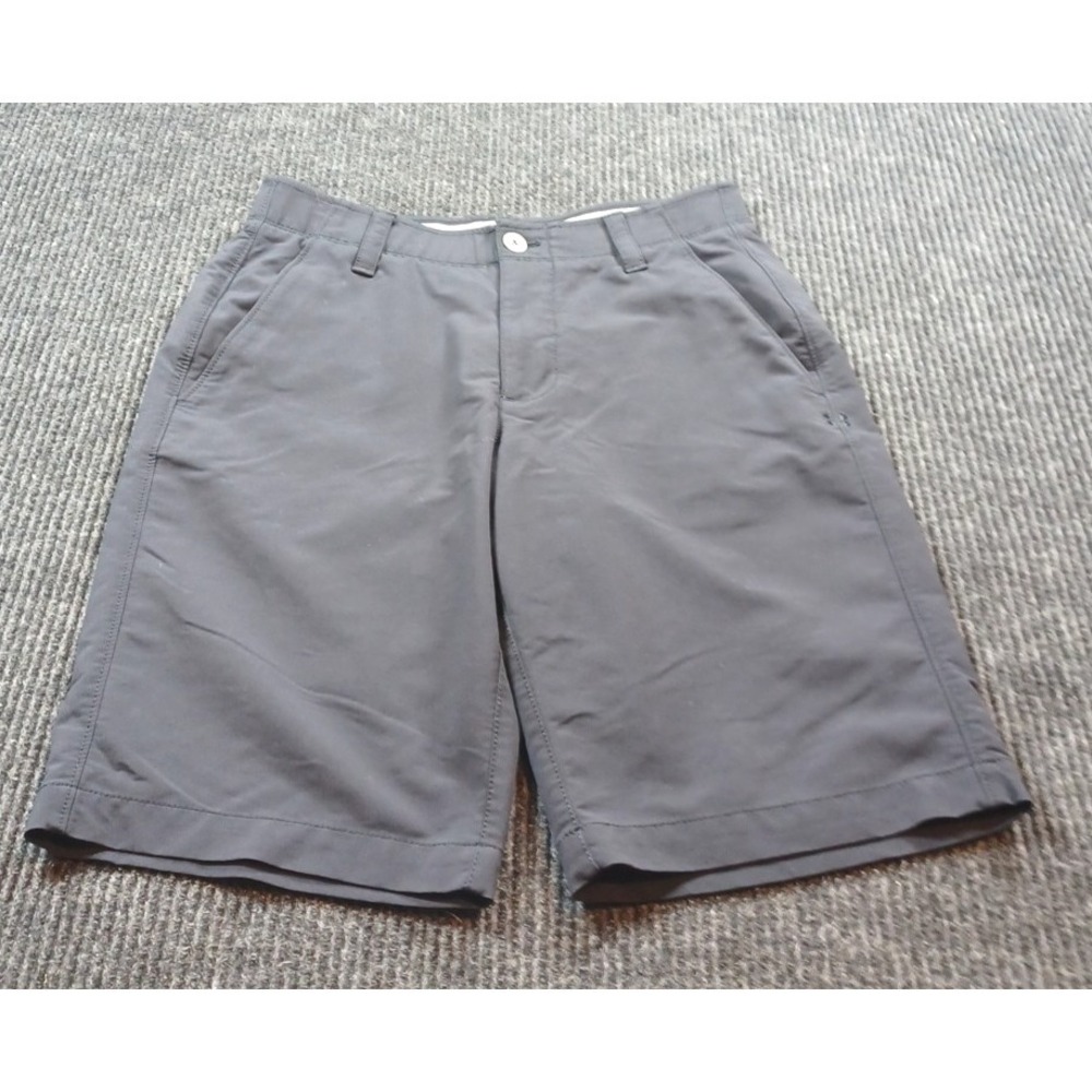 Under Armour Shorts‎ Mens Size 30 Black Tech Chino Flat Front UA Golf Heat Gear